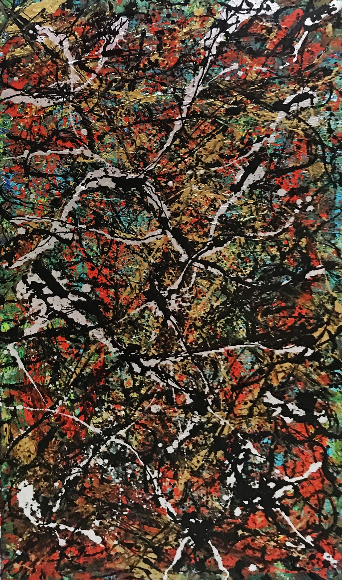 broken, 2020, tuval üzerine karışık teknik, 150 cm x 80 cm