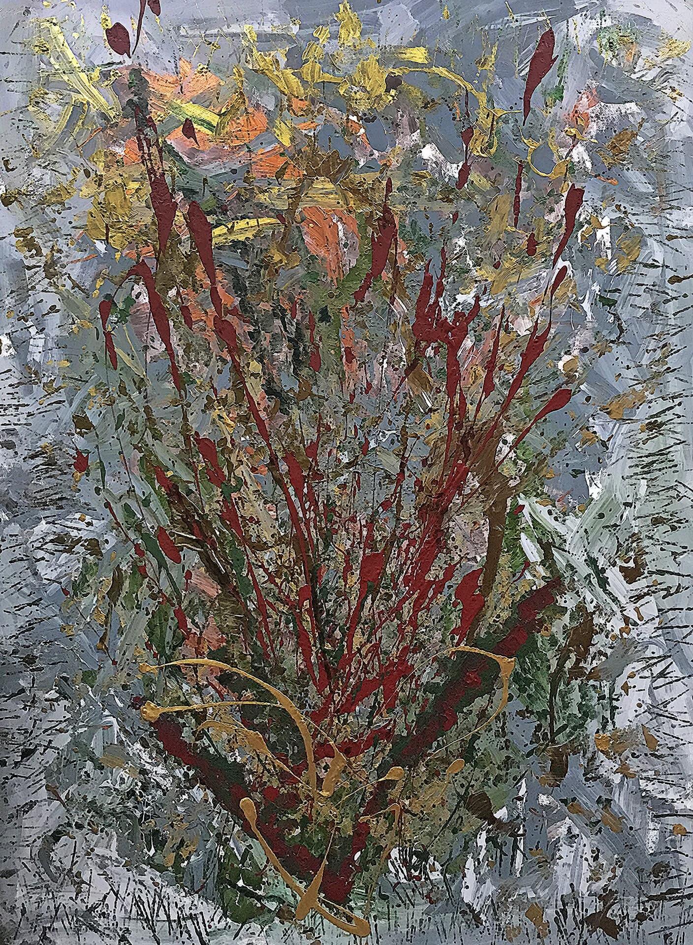 roots, 2020, tuval üzerine akrilik, 200 cm x 150 cm