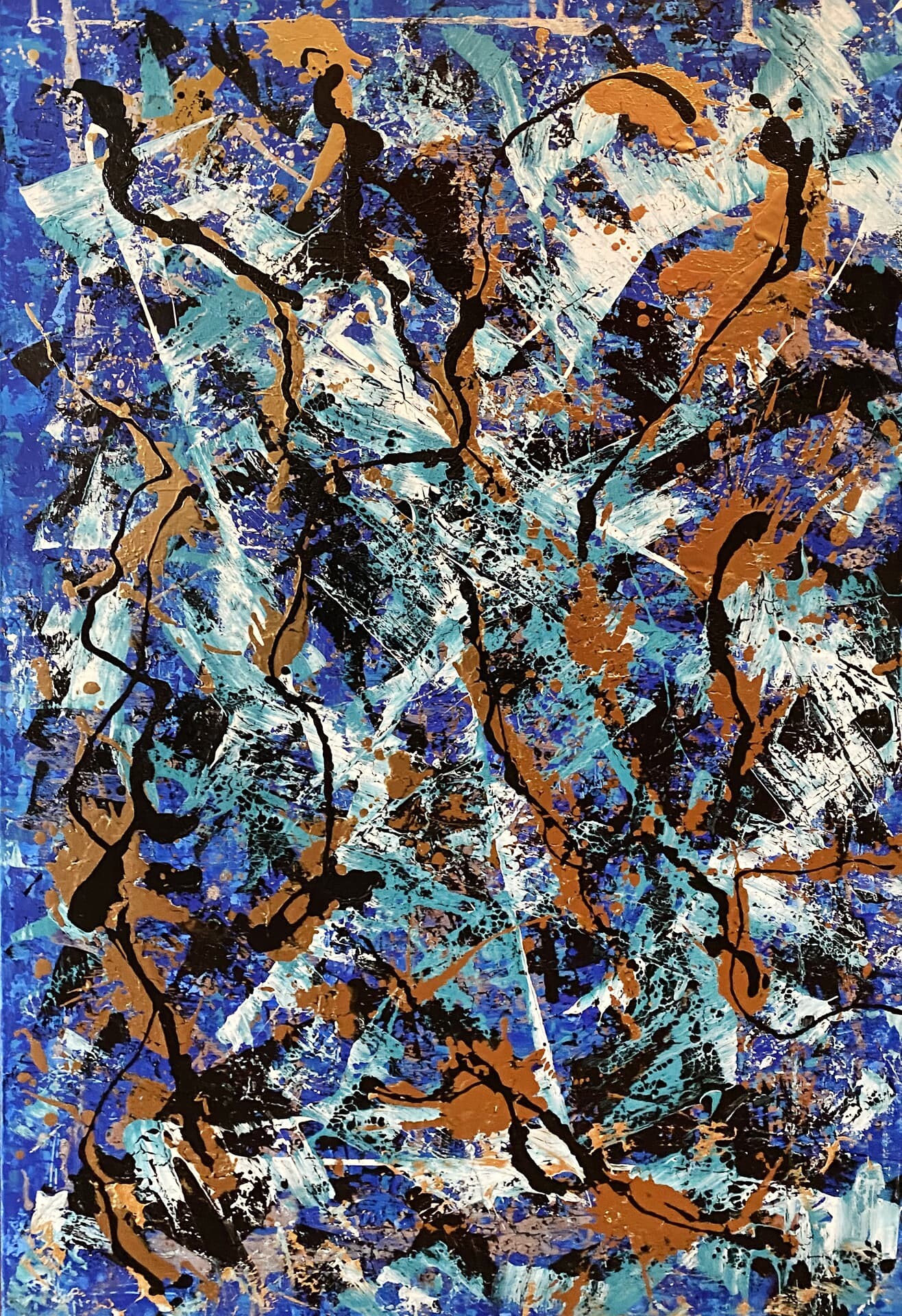 semazen, 2020, tuval üzerine karışık teknik, 120 cm x 80 cm