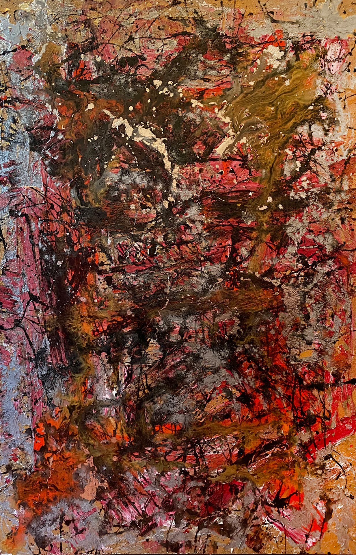Özge Gürkan - Rebellion, 2021, tuval üzerine karışık teknik, 140 cm x 100 cm