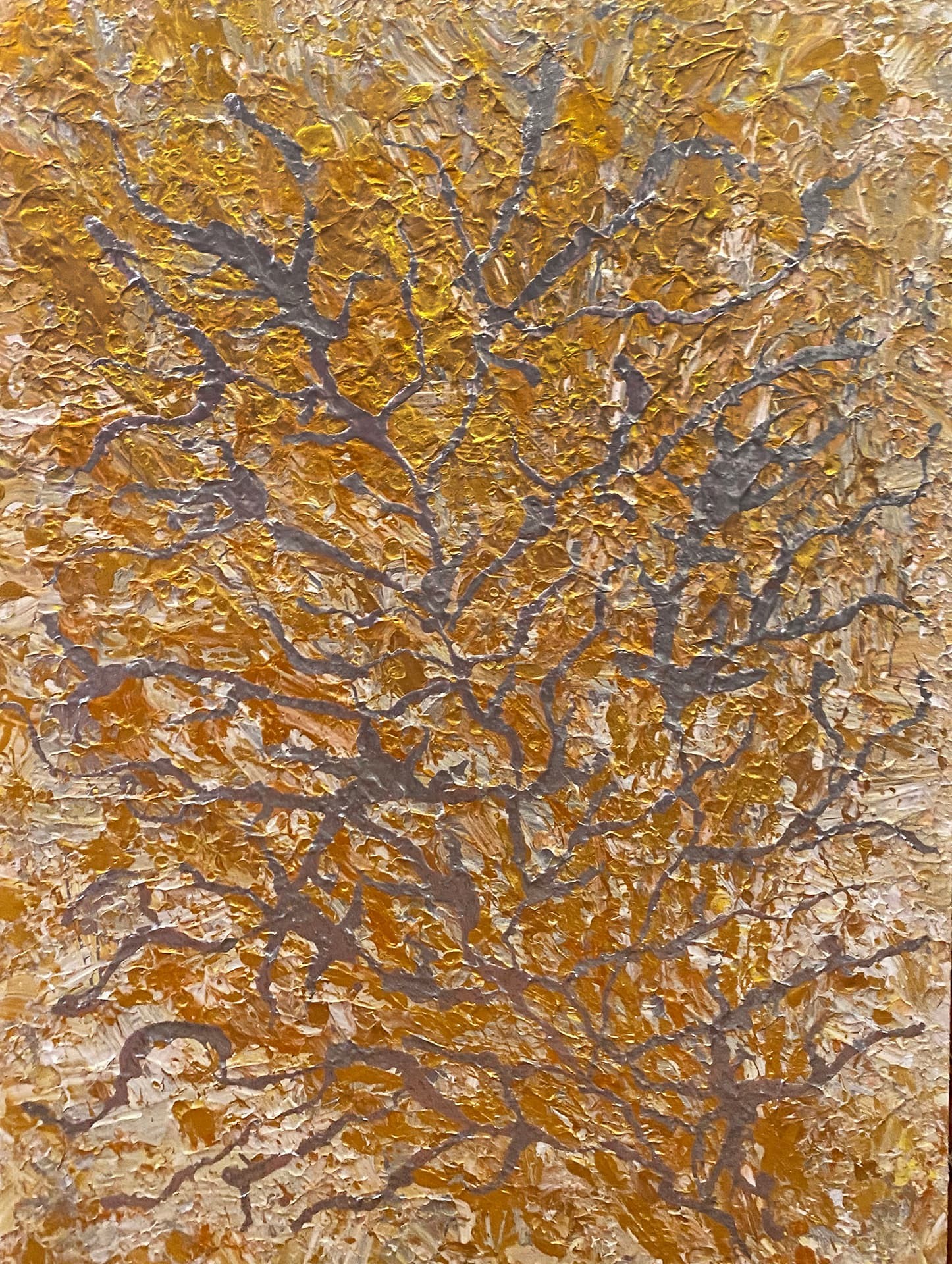 Özge Gürkan - Silver Coral, 2021, tuval üzerine karışık teknik, 100 cm x 70 cm