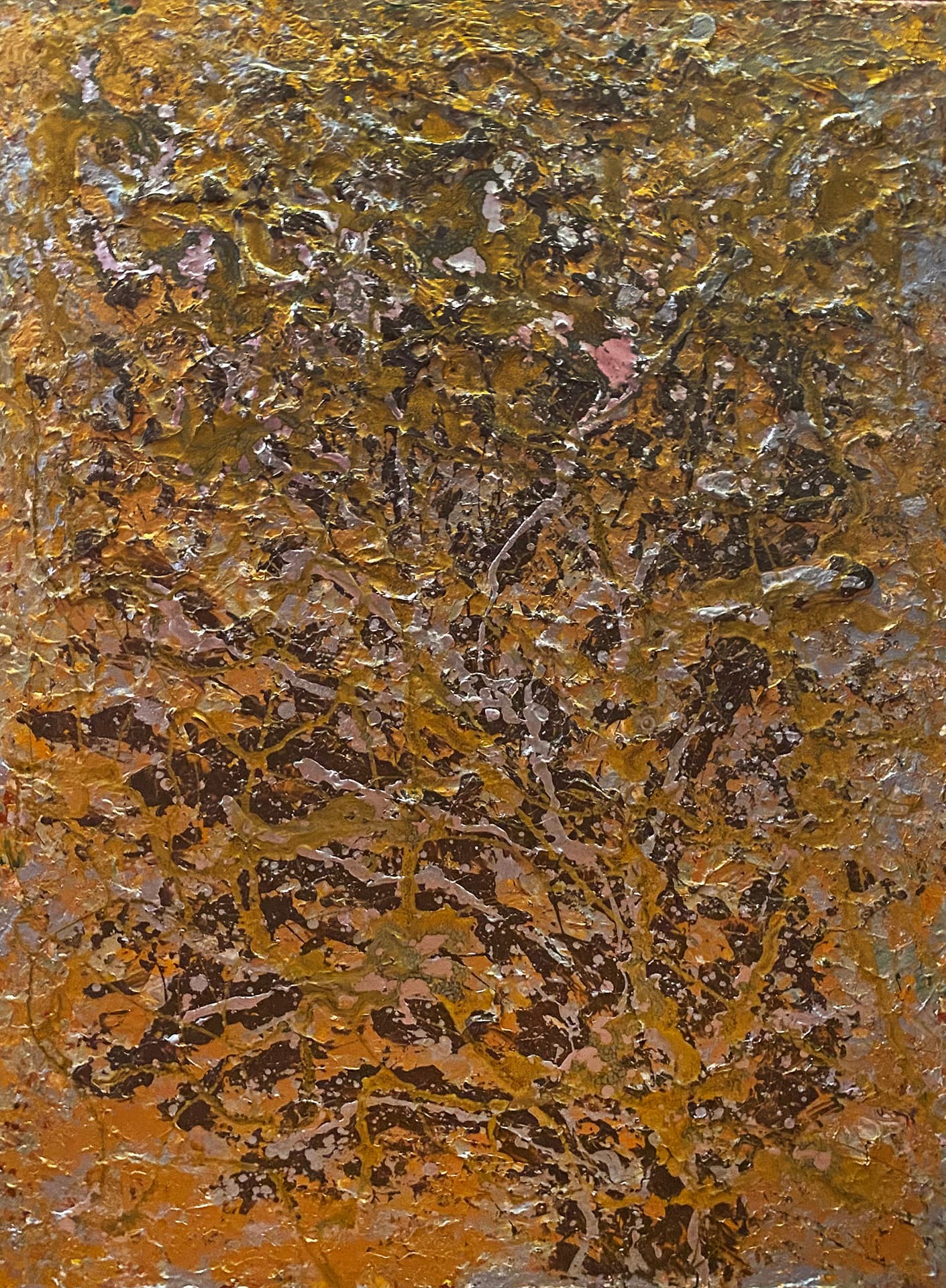 Özge Gürkan - Antique Coral, 2021, tuval üzerine karışık teknik, 100 cm x 70 cm