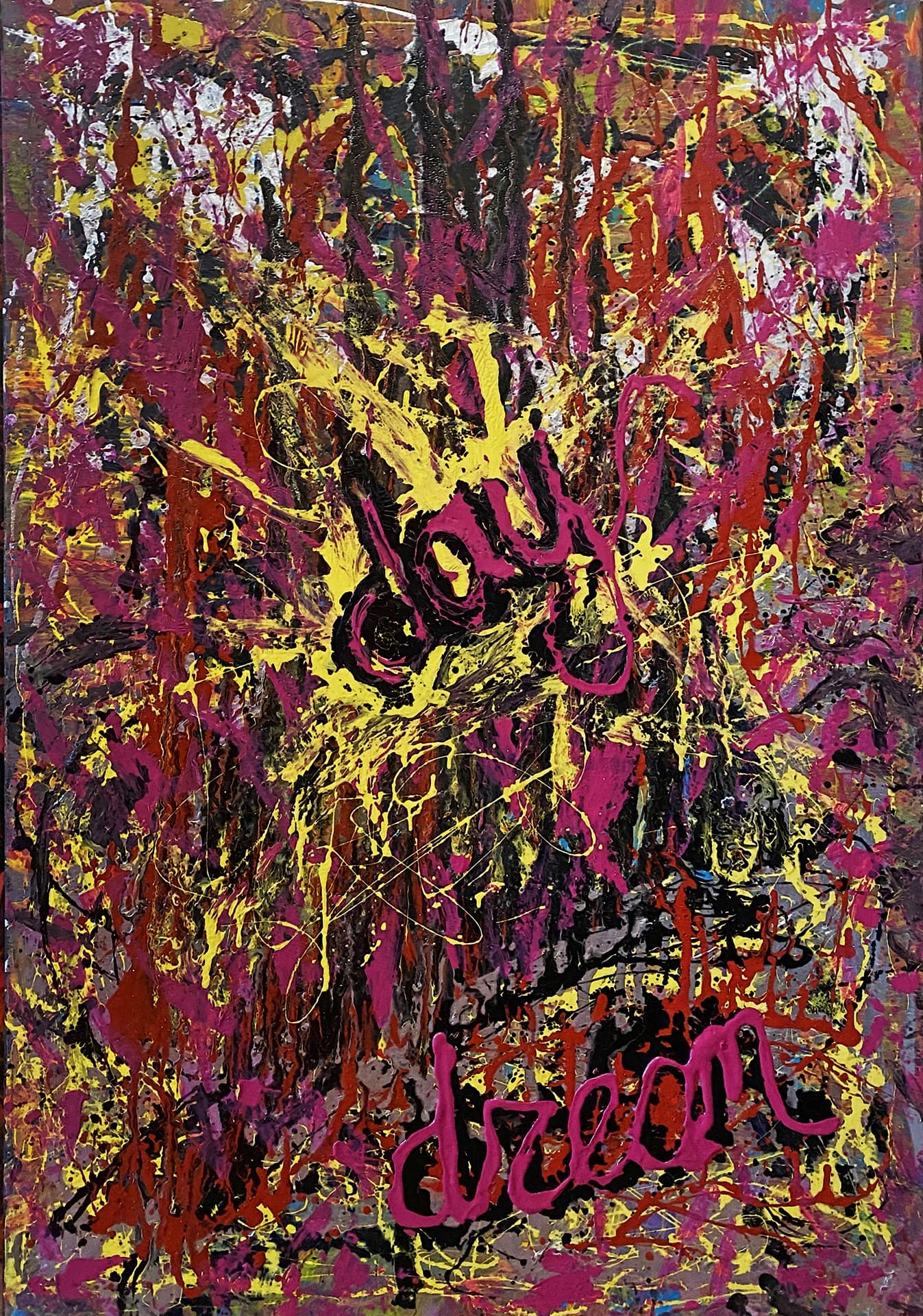 Özge Gürkan - day dream, 2020, tuval üzerine karışık teknik, 120 cm x 80 cm