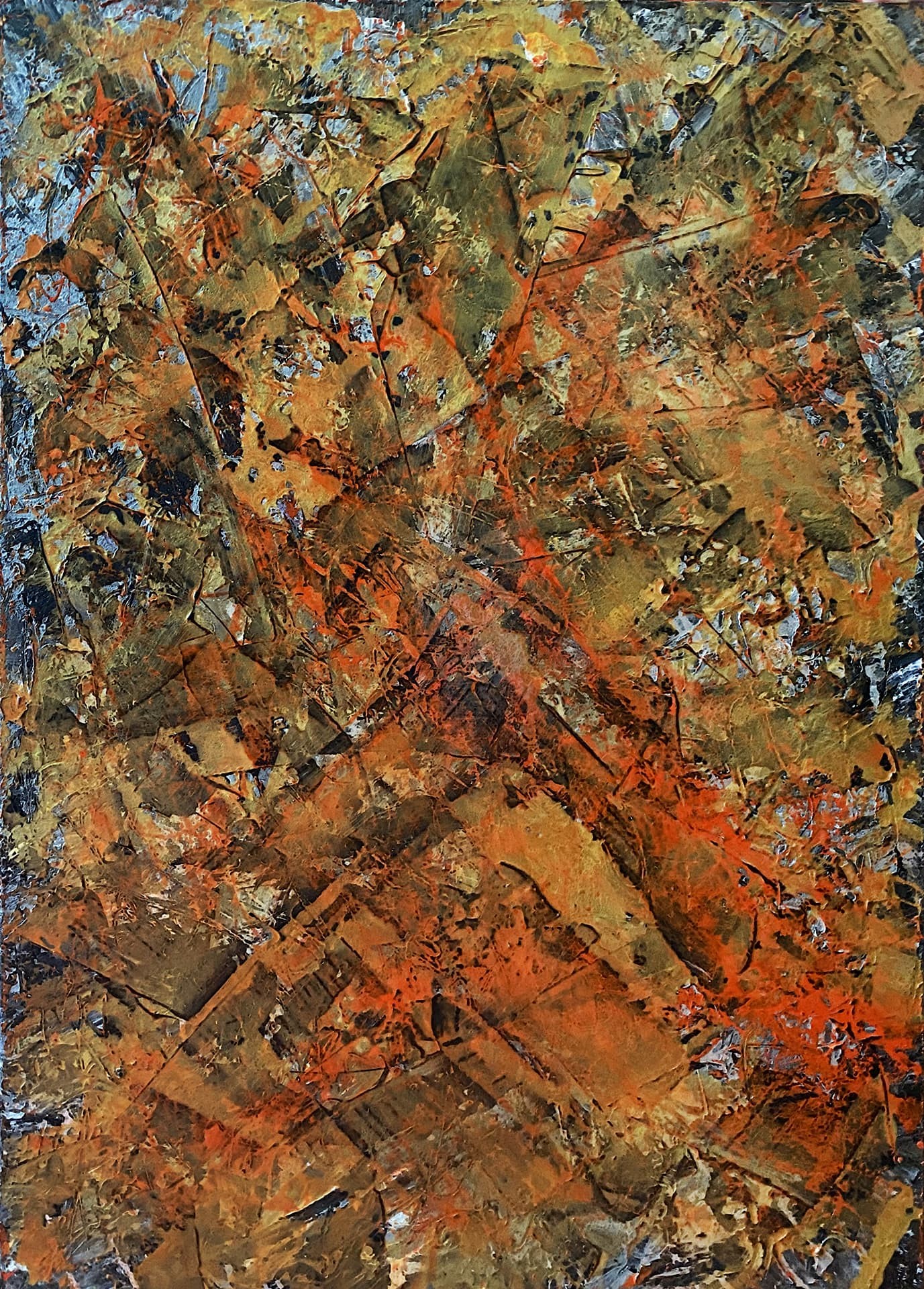 Özge Gürkan - skin, 2020, tuval üzerine karışık teknik, 100 cm x 70 cm