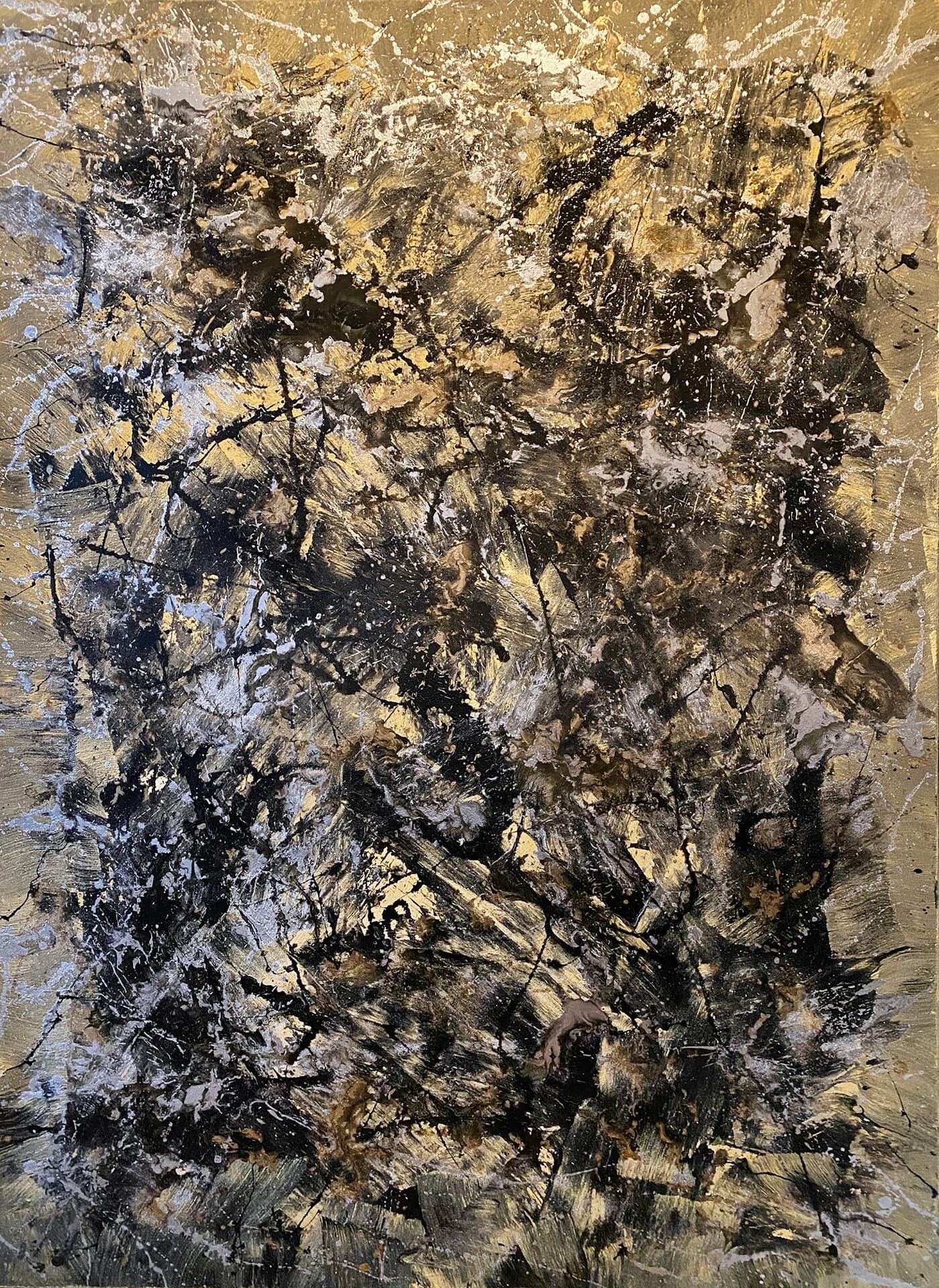 Özge Gürkan - Una noche mas, 2021, tuval üzerine karışık teknik, 140 cm x 100 cm
