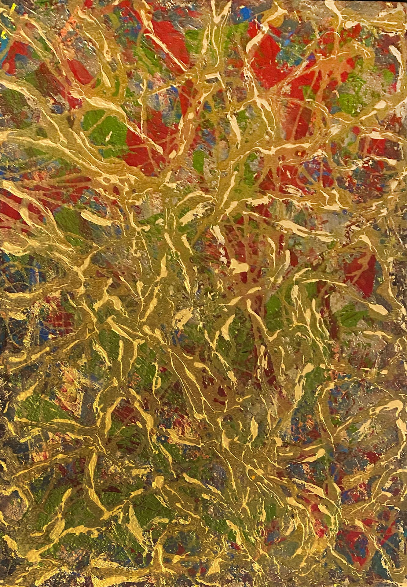 Özge Gürkan - Glamour, 2021, tuval üzerine karışık teknik, 100 cm x 70 cm