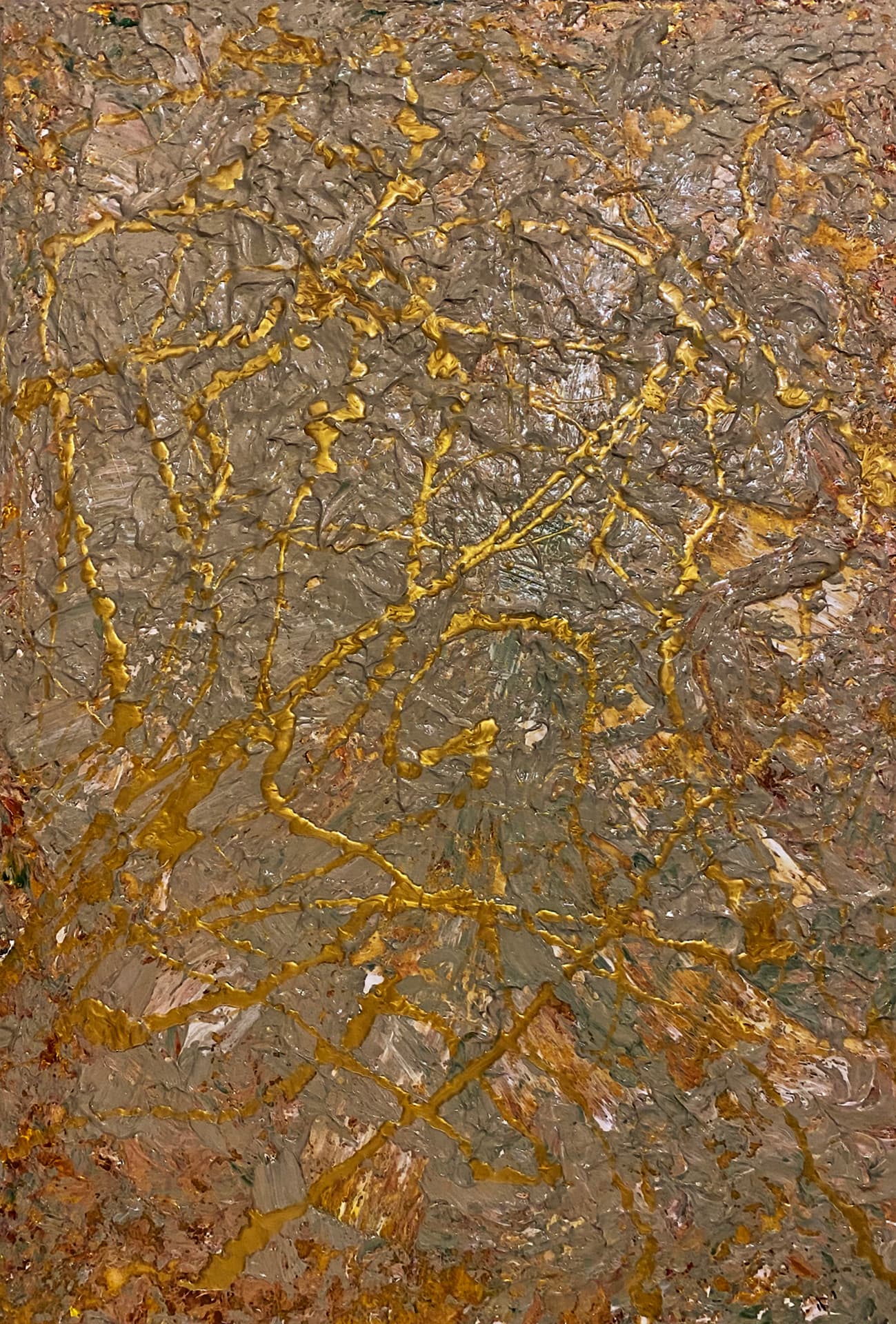 Özge Gürkan - Silver cage, 2021, tuval üzerine karışık teknik, 100 cm x 70 cm